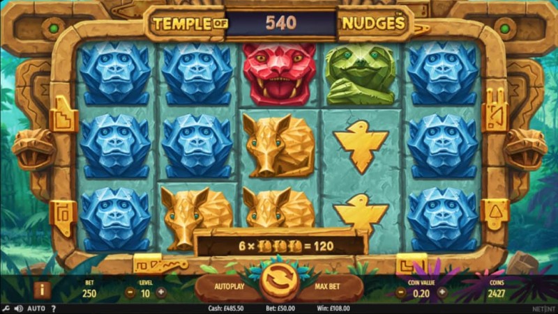Официальный сайт онлайн казино 1xbet рекомендует слоты «Temple of Nudges»